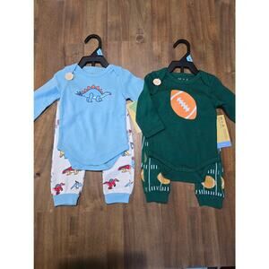 Monica + Andy Organic Cotton Gender Neutral First Moves Bodysuit Groove Pant Set